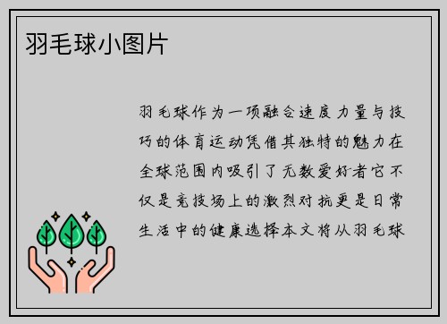 羽毛球小图片